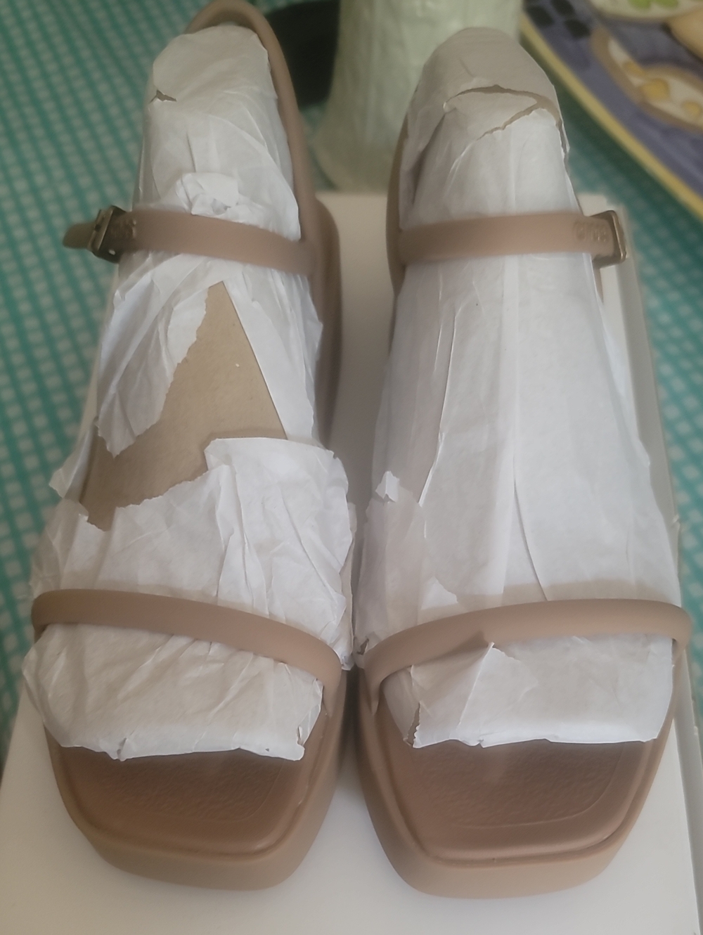 CROCS Tan Minimal Slingback Sandals